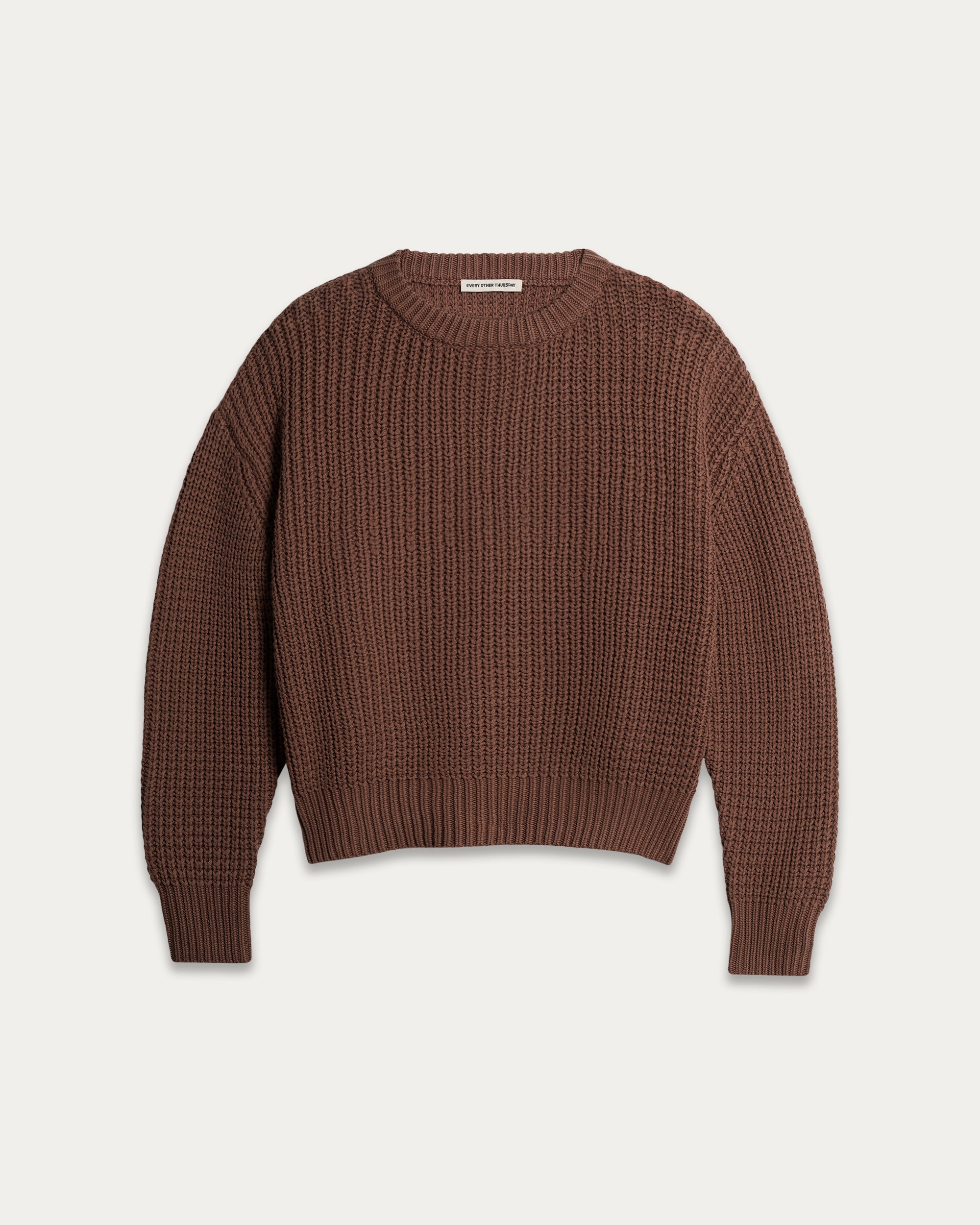 Cotton Fisherman Knit Sweater - Main Image