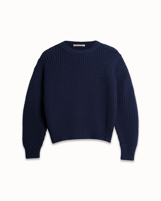 Ocean Fisherman Sardine pattern crewneck knit sweater main image 0