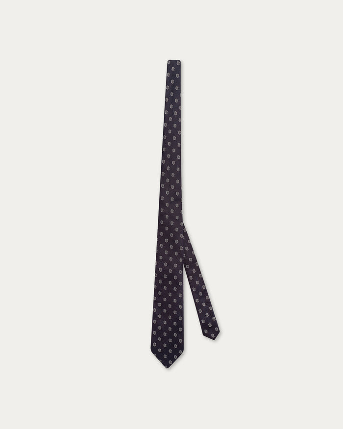 Italian Silk Woven Logo Tie